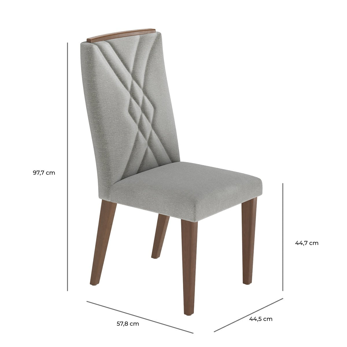 Conjunto de 4 Cadeiras de Madeira Maciça Megan - Província - 