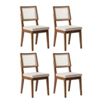 Conjunto de 4 Cadeiras de Madeira Maciça Saga Palhinha - Província - 