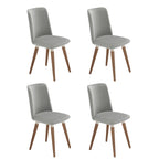 Conjunto de 4 Cadeiras Giratórias de Madeira Maciça Dakota - Província - 