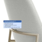 Conjunto de 6 Cadeiras de Aço Estofada Lucille Champanhe com Linho Off - White - Província - 