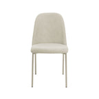 Conjunto de 6 Cadeiras de Aço Estofada Lucille Champanhe com Soft Palha - Província - 