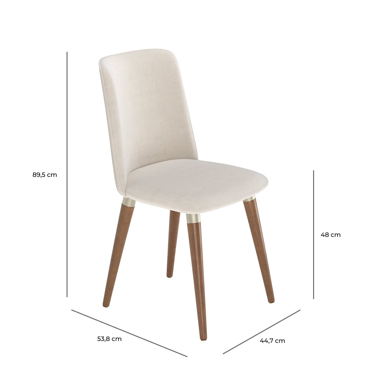 Conjunto de 6 Cadeiras de Madeira Maciça Dakota - Província - 