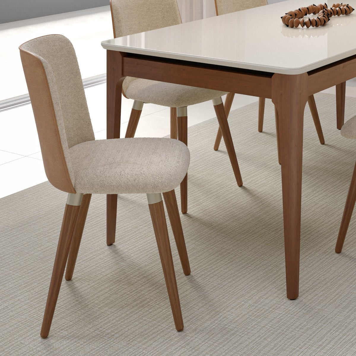 Conjunto de 6 Cadeiras de Madeira Maciça Dakota - Província - 