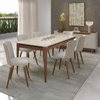 Conjunto de 6 Cadeiras de Madeira Maciça Dakota - Província - 