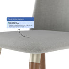 Conjunto de 6 Cadeiras de Madeira Maciça Dakota - Província - 