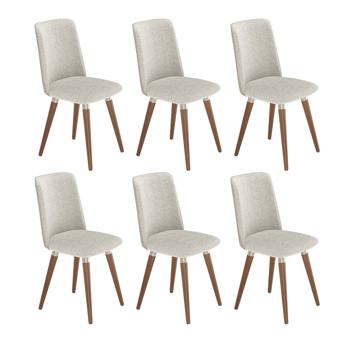 Conjunto de 6 Cadeiras de Madeira Maciça Dakota - Província - 