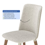 Conjunto de 6 Cadeiras de Madeira Maciça Dakota - Província - 