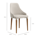 Conjunto de 6 Cadeiras de Madeira Maciça Evelyn - Província - 