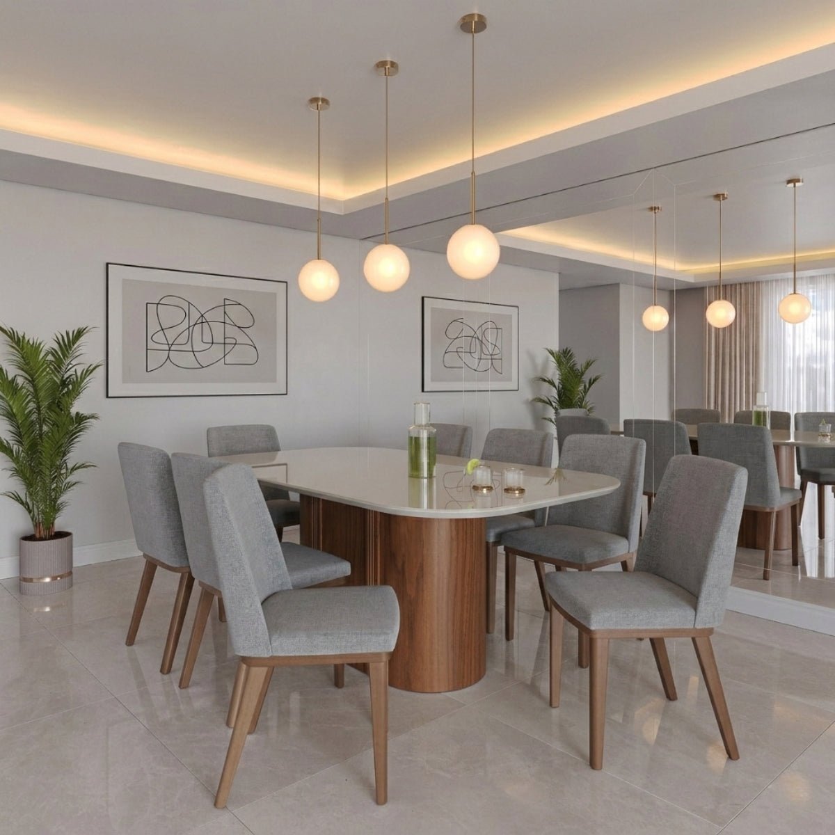 Conjunto de 6 Cadeiras de Madeira Maciça Kalina - Província - 