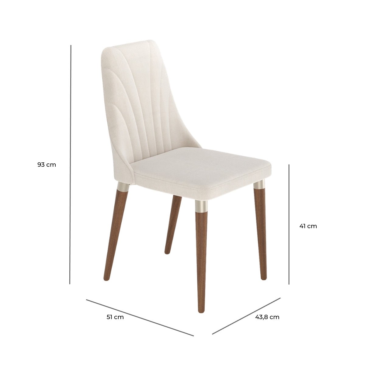 Conjunto de 6 Cadeiras de Madeira Maciça Loren - Província - 