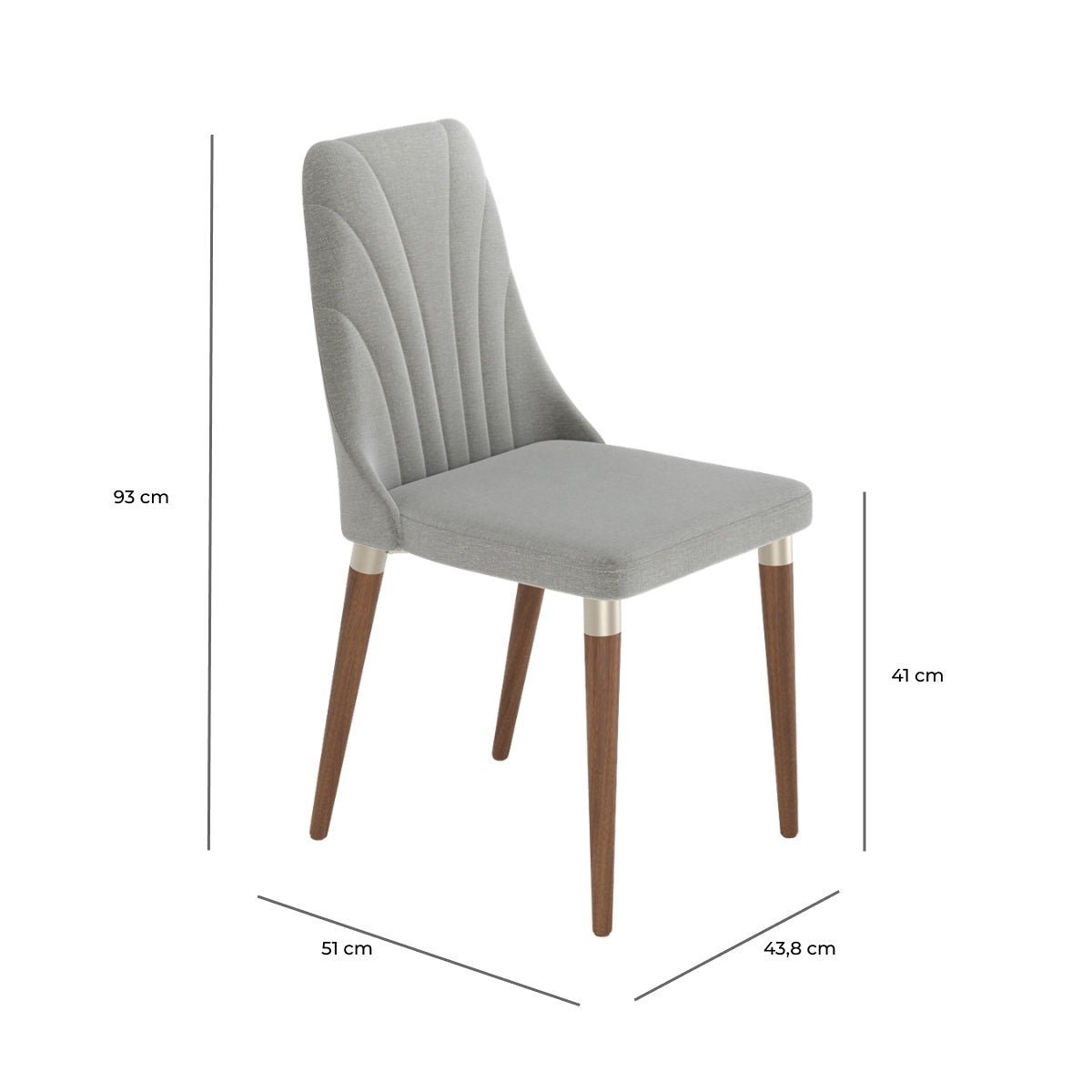 Conjunto de 6 Cadeiras de Madeira Maciça Loren - Província - 