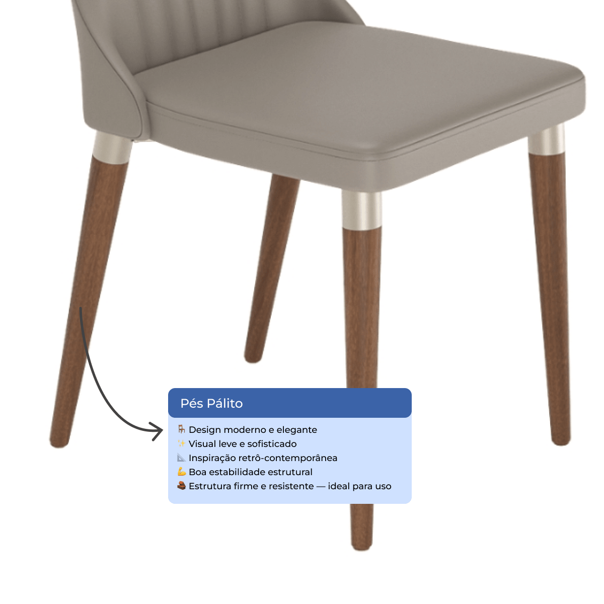 Conjunto de 6 Cadeiras de Madeira Maciça Loren - Província - 