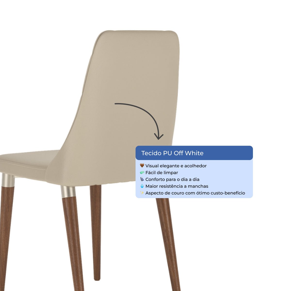 Conjunto de 6 Cadeiras de Madeira Maciça Loren - Província - 