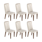 Conjunto de 6 Cadeiras de Madeira Maciça Megan - Província - 