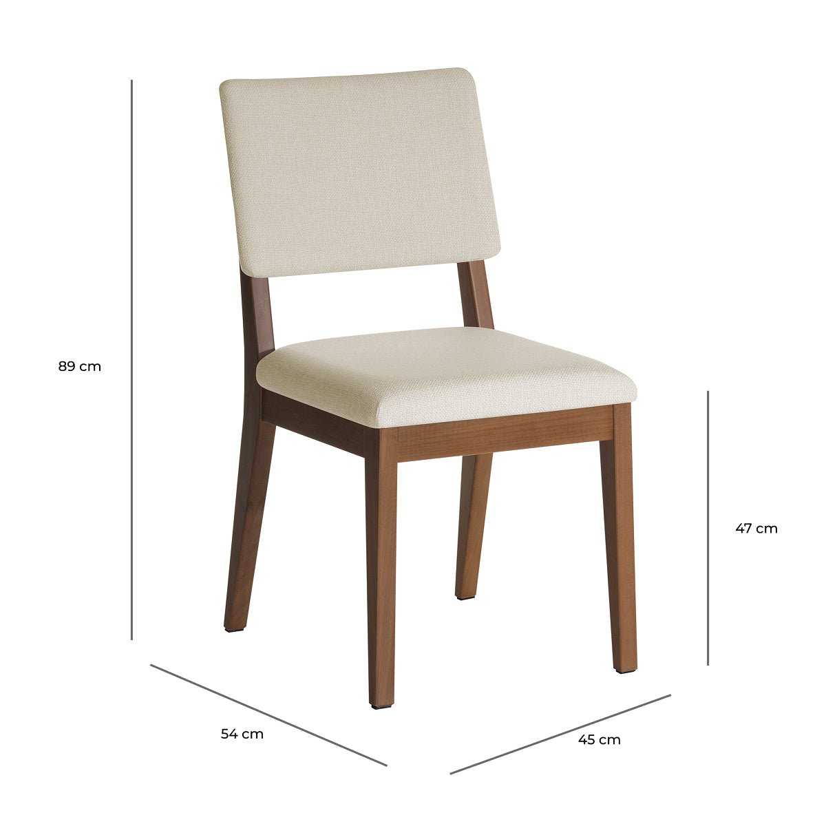 Conjunto de 6 Cadeiras de Madeira Maciça New Ella - Província - 