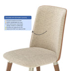 Conjunto de 6 Cadeiras Giratórias de Madeira Maciça Dakota - Província - 