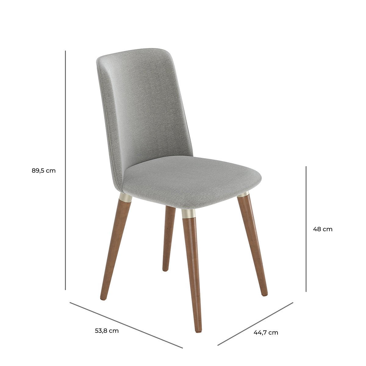 Conjunto de 6 Cadeiras Giratórias de Madeira Maciça Dakota - Província - 