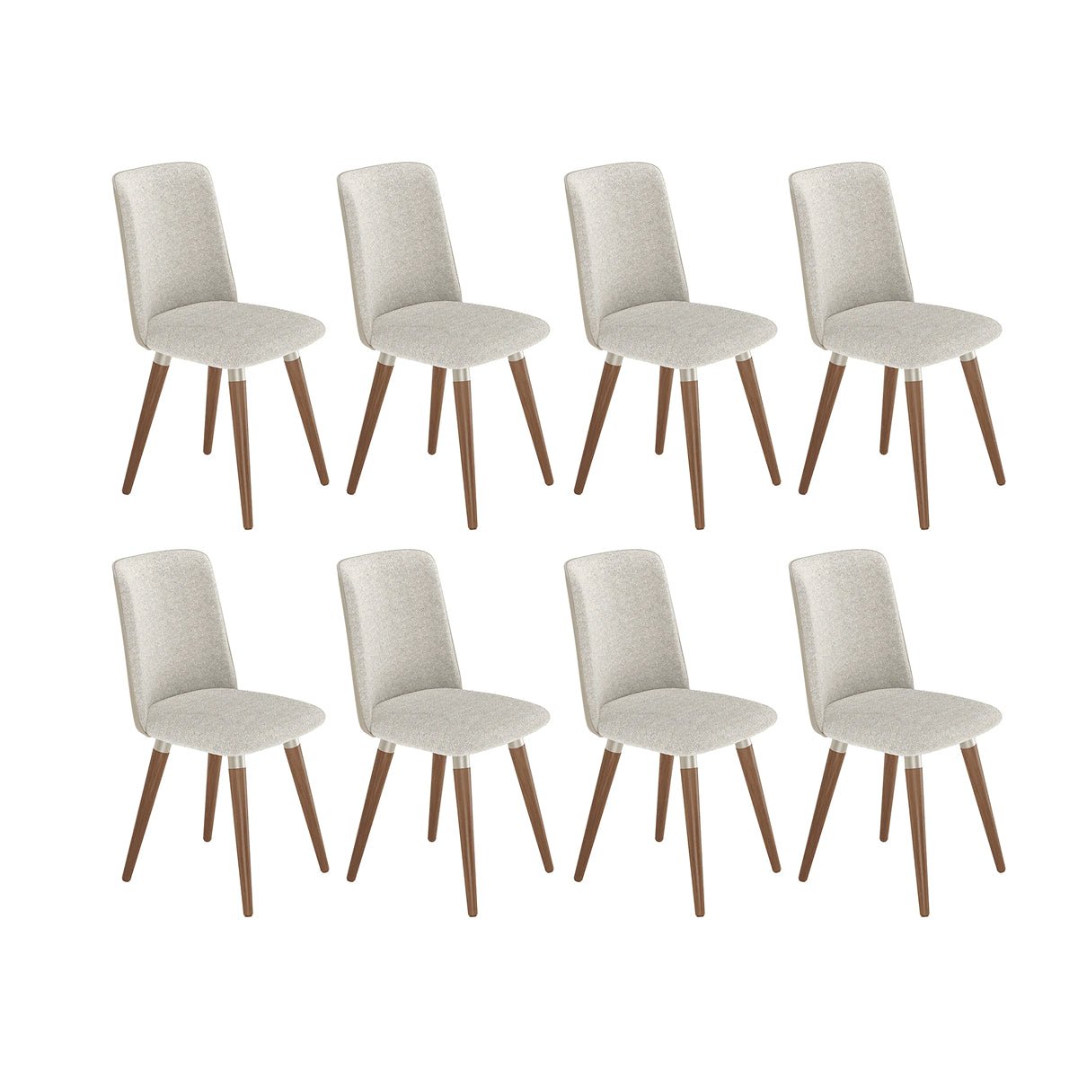 Conjunto de 8 Cadeiras de Madeira Maciça Dakota - Província - 