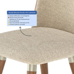 Conjunto de 8 Cadeiras de Madeira Maciça Dakota - Província - 