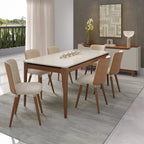 Conjunto de 8 Cadeiras de Madeira Maciça Dakota - Província - 