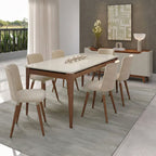 Conjunto de 8 Cadeiras de Madeira Maciça Dakota - Província - 