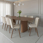 Conjunto de 8 Cadeiras de Madeira Maciça Dakota - Província - 