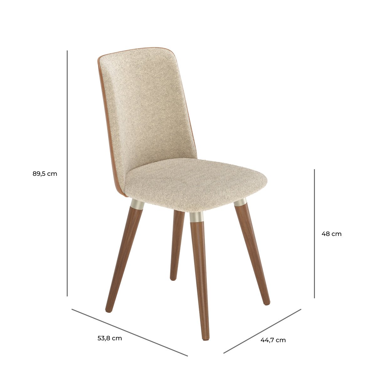 Conjunto de 8 Cadeiras de Madeira Maciça Dakota - Província - 