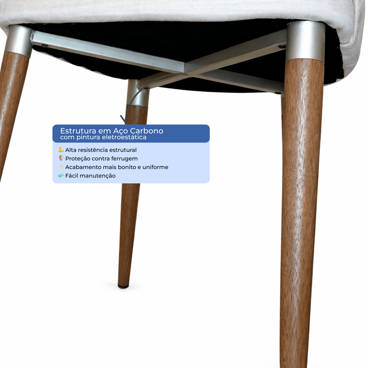 Conjunto de 8 Cadeiras de Madeira Maciça Evelyn - Província - 