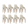 Conjunto de 8 Cadeiras de Madeira Maciça Evelyn - Província - 