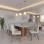 Conjunto de 8 Cadeiras de Madeira Maciça Kalina - Província - 