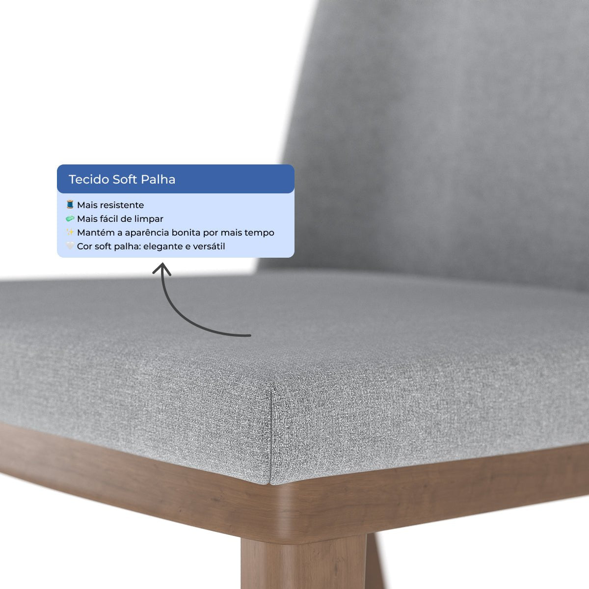 Conjunto de 8 Cadeiras de Madeira Maciça Kalina - Província - 