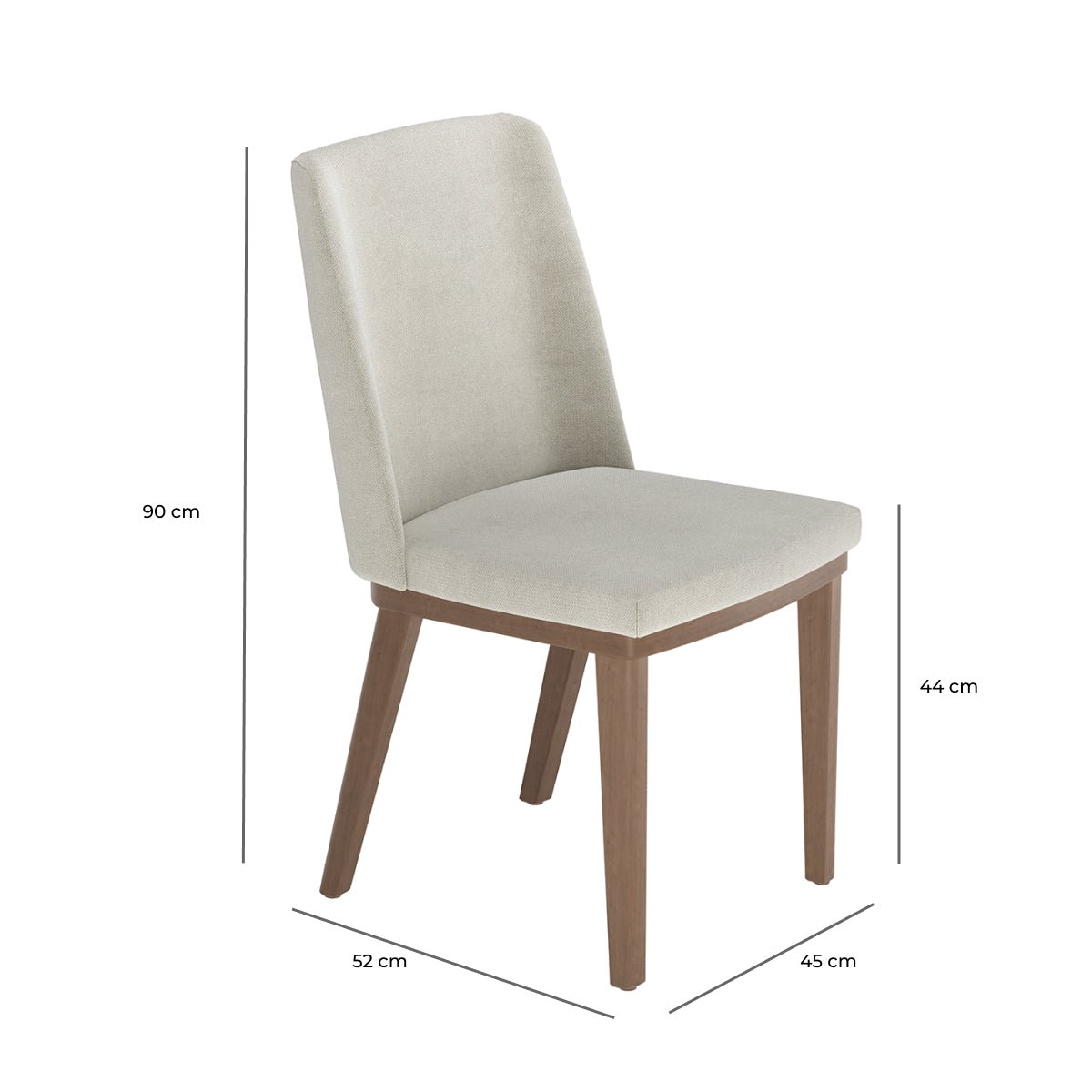 Conjunto de 8 Cadeiras de Madeira Maciça Kalina - Província - 