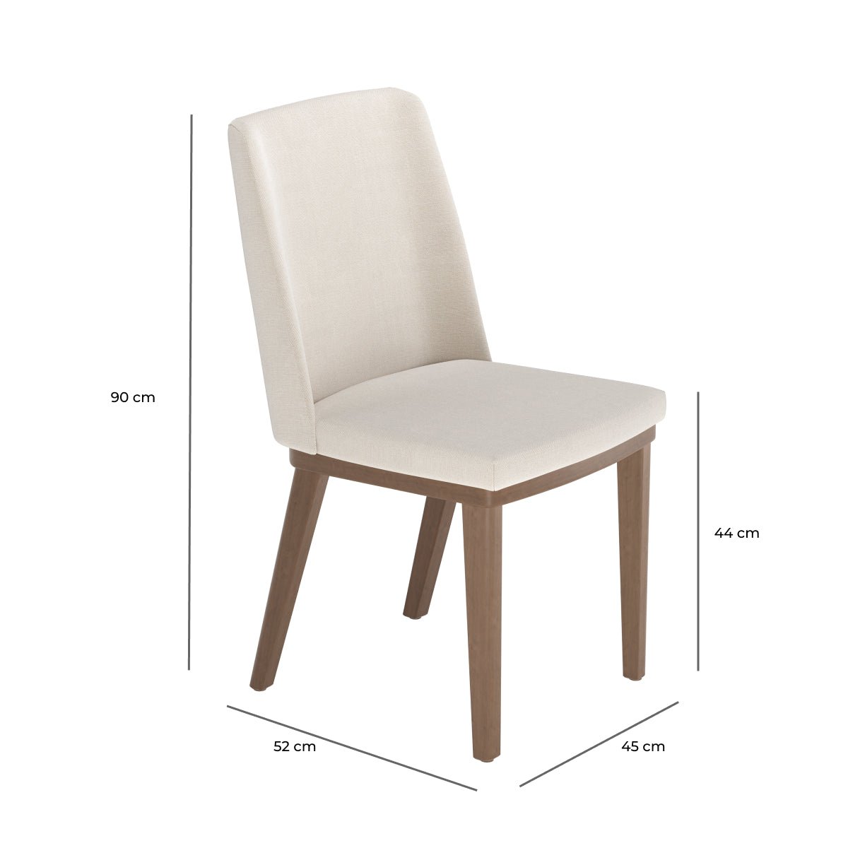 Conjunto de 8 Cadeiras de Madeira Maciça Kalina - Província - 