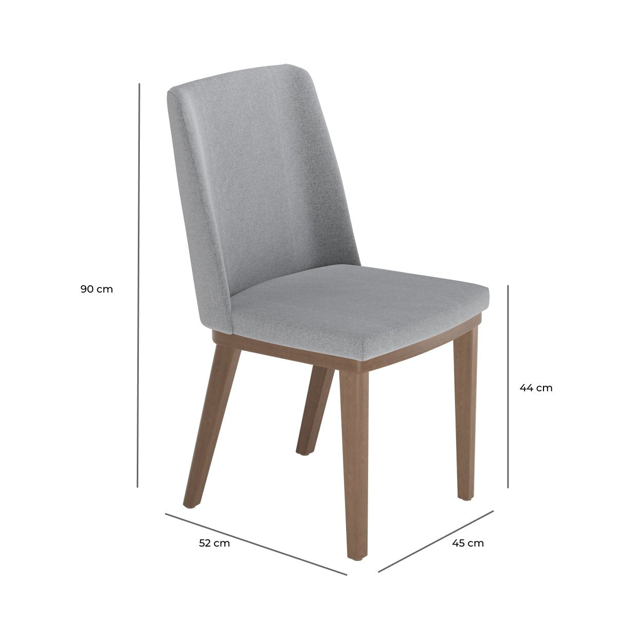 Conjunto de 8 Cadeiras de Madeira Maciça Kalina - Província - 