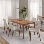 Conjunto de 8 Cadeiras de Madeira Maciça Loren - Província - 