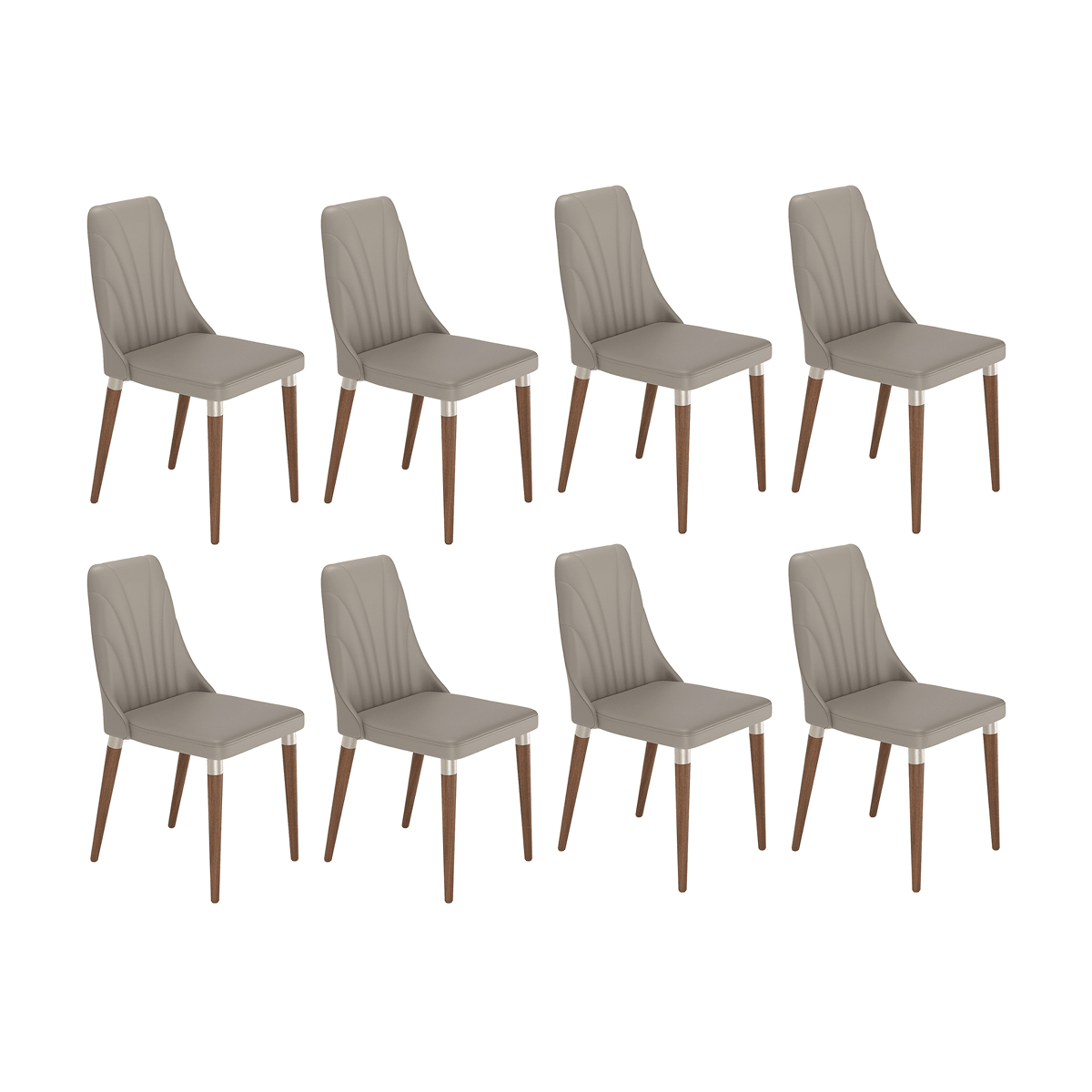 Conjunto de 8 Cadeiras de Madeira Maciça Loren - Província - 