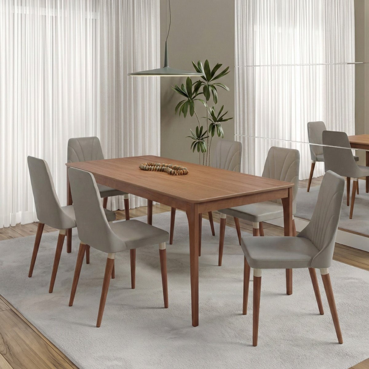 Conjunto de 8 Cadeiras de Madeira Maciça Loren - Província - 