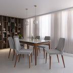 Conjunto de 8 Cadeiras de Madeira Maciça Loren - Província - 