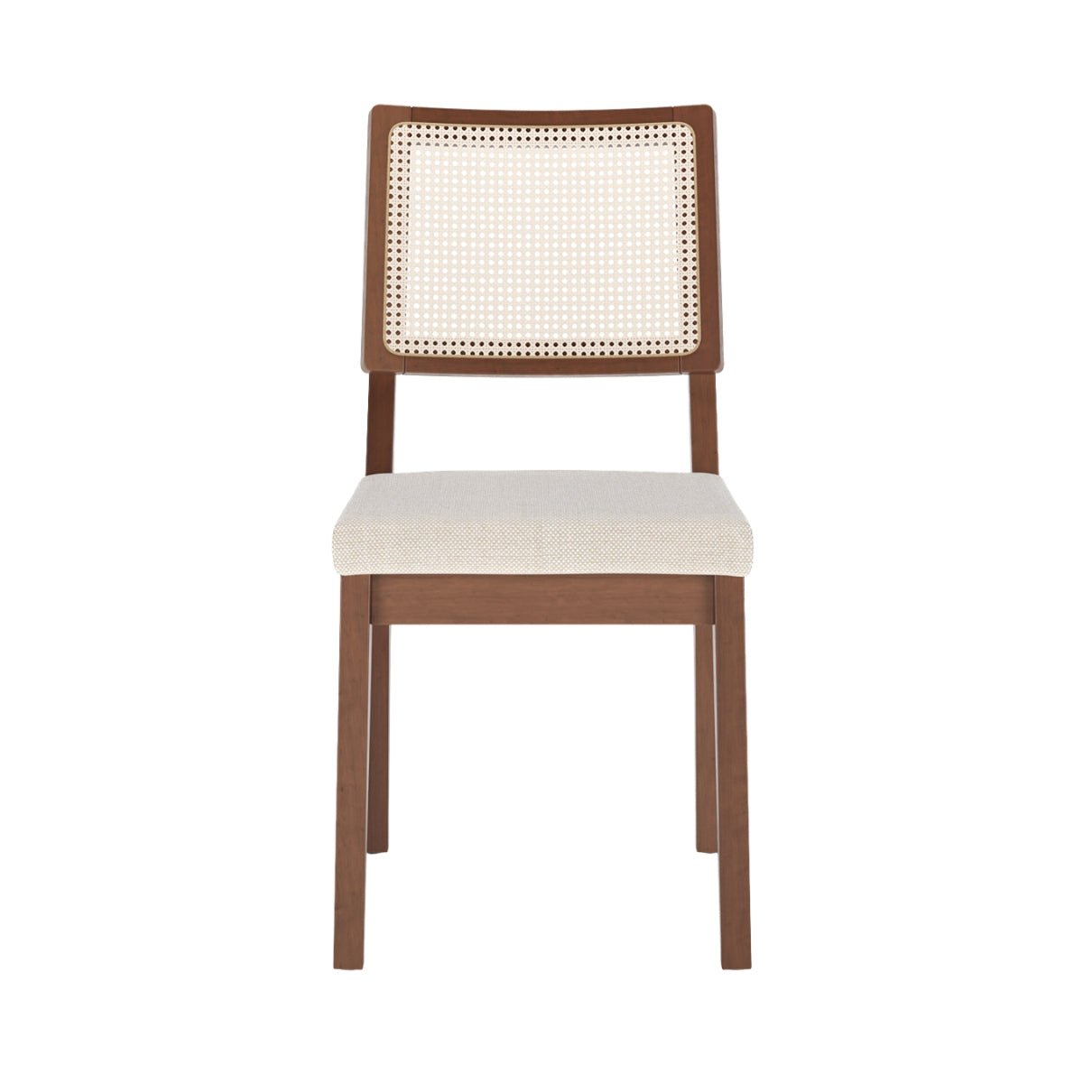 Conjunto de 8 Cadeiras de Madeira Maciça Saga Palhinha - Província - 