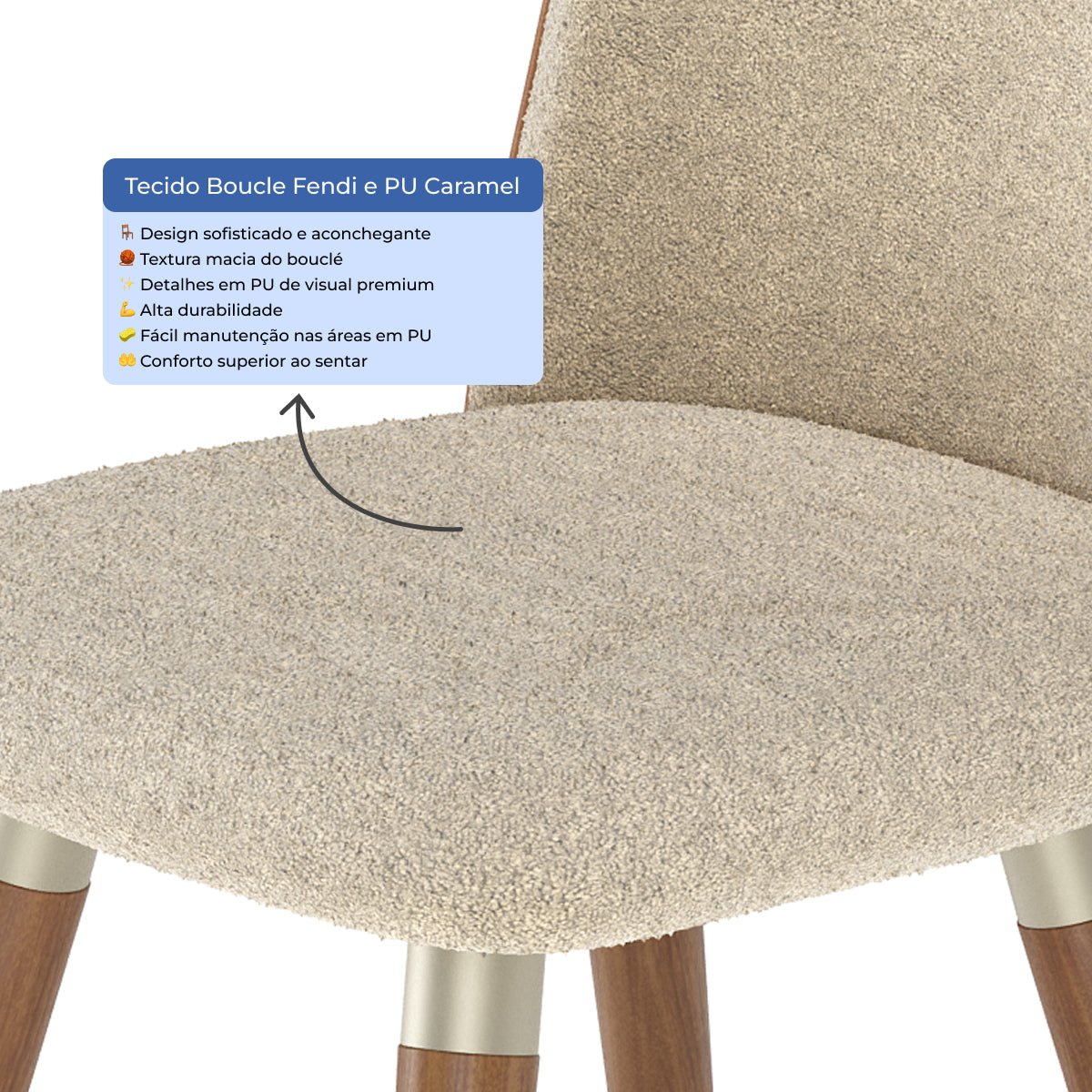 Conjunto de 8 Cadeiras Giratórias de Madeira Maciça Dakota - Província - 