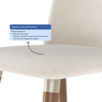 Conjunto de 8 Cadeiras Giratórias de Madeira Maciça Dakota - Província - 