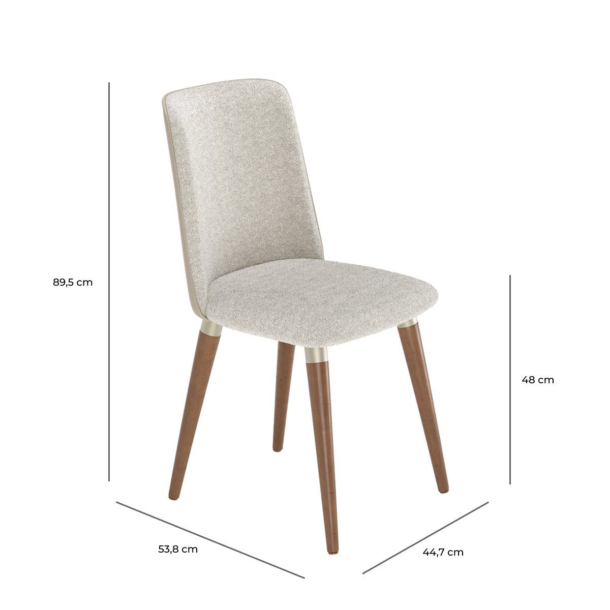 Conjunto de 8 Cadeiras Giratórias de Madeira Maciça Dakota - Província - 