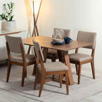 Conjunto de Jantar Mesa Retangular Avena 4 Cadeiras New Ella - Província - Mesa 4 Cadeiras