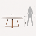 Conjunto de Jantar Mesa Retangular com Vidro Avena 6 Cadeiras New Ella - Província - Mesa 6 Cadeiras