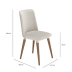 Conjunto de Jantar Mesa Retangular com Vidro Lintz 6 Cadeiras Giratórias Dakota Off White Bege e Champanhe - Província - Mesa 6 Cadeiras