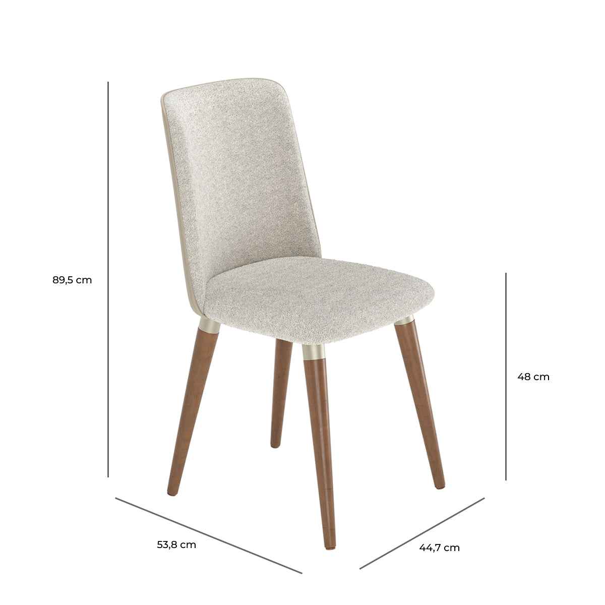 Conjunto de Jantar Mesa Retangular com Vidro Lintz 6 Cadeiras Giratórias Dakota Off White Bege e Champanhe - Província - Mesa 6 Cadeiras