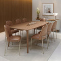 Conjunto de Jantar Mesa Retangular Harmony 8 Cadeiras Lucille Canella PU Caramelo - Província - 