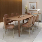 Conjunto de Jantar Mesa Retangular Harmony 8 Cadeiras Lucille Canella PU Caramelo - Província - 