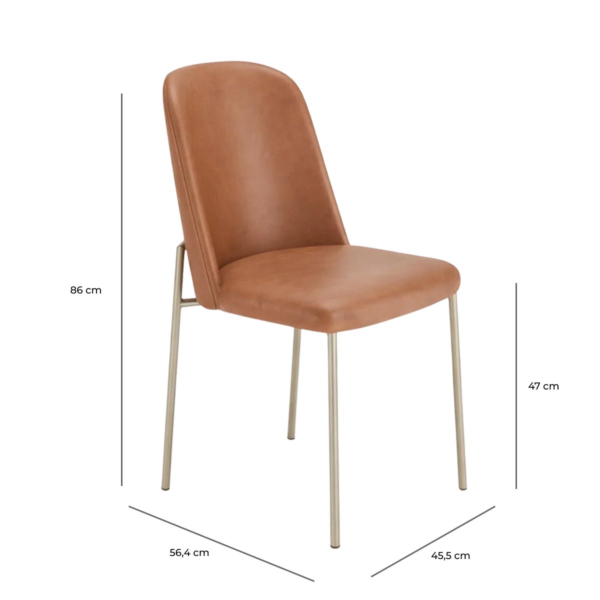 Conjunto de Jantar Mesa Retangular Harmony 8 Cadeiras Lucille Canella PU Caramelo - Província - 