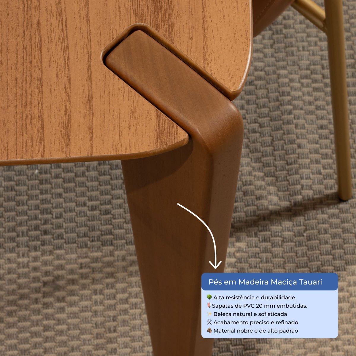 Conjunto de Jantar Mesa Retangular Harmony 8 Cadeiras Saga Canella Linho Off White - Província - 